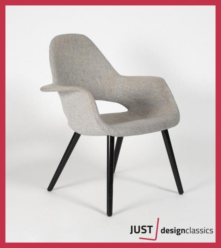 Vitra Organic Chair Grijs Stof (voorraad:2), Huis en Inrichting, Stoelen, Gebruikt, Stof, Grijs, Ophalen