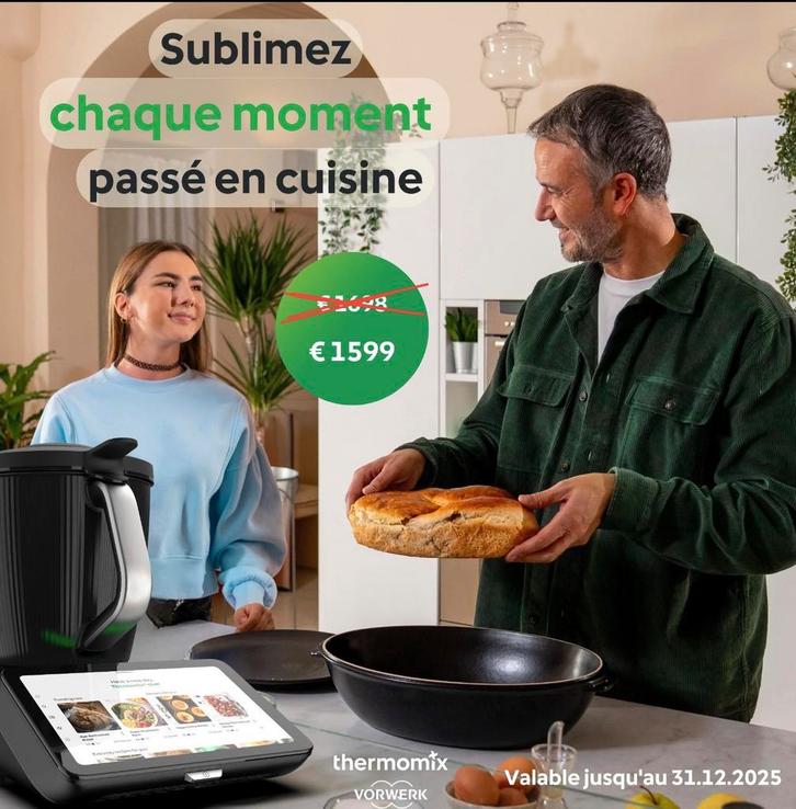 Thermomix tm7, Electroménager, Mélangeurs de cuisine, Neuf, 2 à 3 litres, 3 vitesses ou plus, Résiste au lave-vaisselle, Envoi
