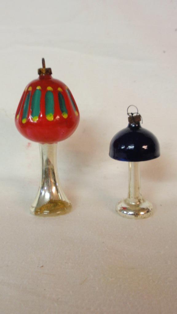 Oude glazen kerstbal 2 x tafellamp, Diversen, Kerst, Gebruikt, Ophalen of Verzenden