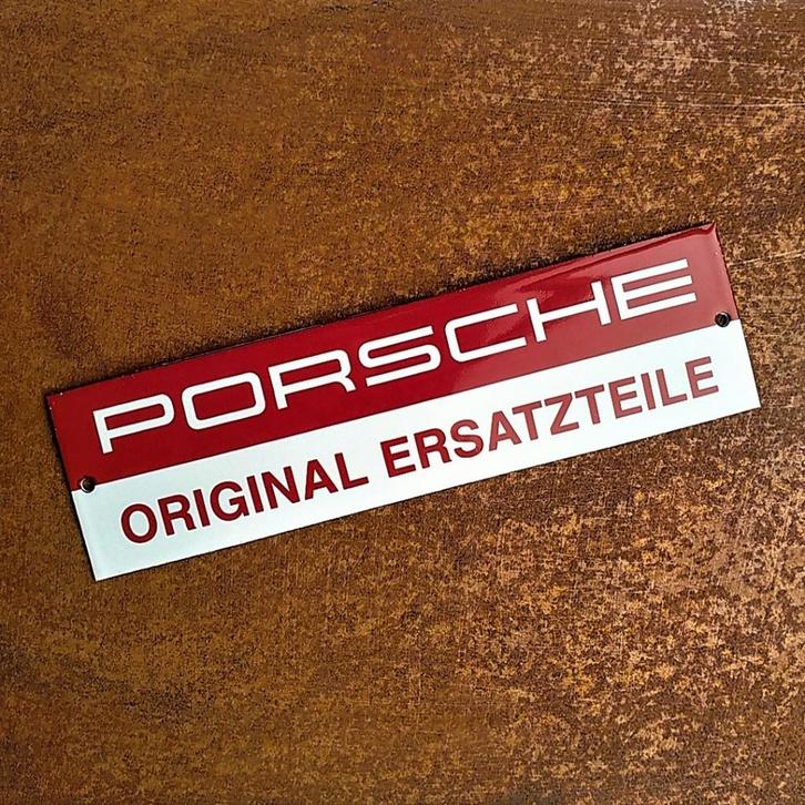 Emaille Schild PORSCHE Garage Onderdelen Dealer Reclamebord, Verzamelen, Merken en Reclamevoorwerpen, Gebruikt, Reclamebord, Verzenden