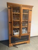 Vaisselier Pin Mexicain Massif Naturel et Noir - Quasi Neuf, Avec porte(s), 25 à 50 cm, Comme neuf, 100 à 150 cm