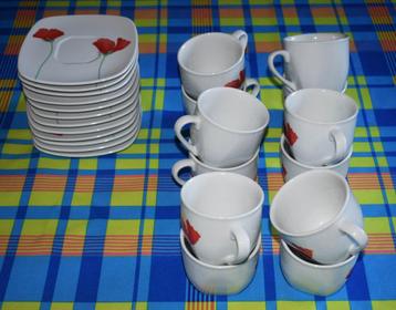 Koffieset „Poppies”  beschikbaar voor biedingen