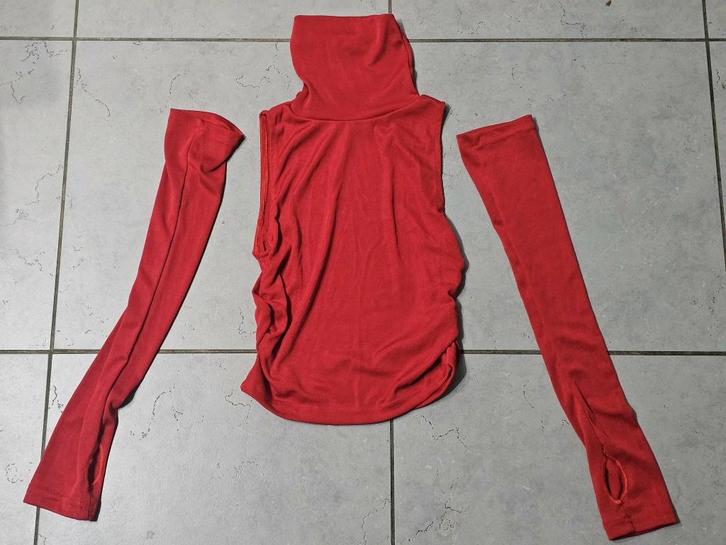 rode crop top met lange mouwen, Vêtements | Femmes, Tops, Neuf, Taille 38/40 (M), Rouge, Manches longues, Enlèvement ou Envoi