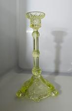 Kandelaar Portieux uranium uraniumglas France, Antiek en Kunst, Antiek | Glaswerk en Kristal, Ophalen of Verzenden