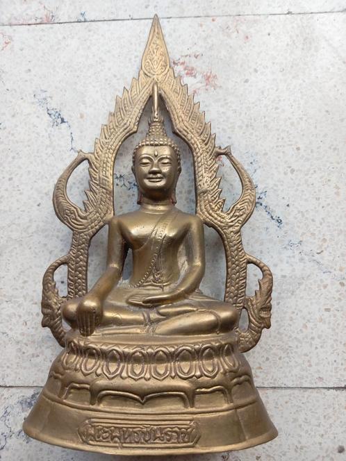 Bouddha en laiton Phra Chinnarat Thaïlande., Maison & Meubles, Accessoires pour la Maison | Statues de Bouddha, Comme neuf, Enlèvement ou Envoi