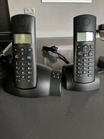 Draadloze telefoon met 2 handsets -zwart, Ophalen, Zo goed als nieuw, 2 handsets