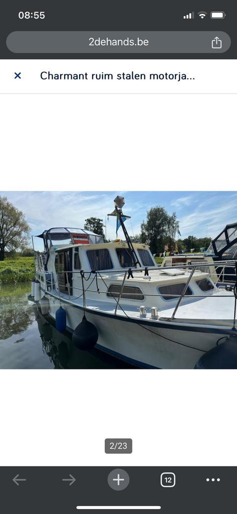 Karaktervol bewoonbaar jacht Caliste bwj 1974 12m op 3,5m, Watersport en Boten, Motorboten en Motorjachten, Gebruikt, Staal, 9 tot 12 meter