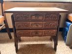 Vintage Naaikastje 3 lades bruin hout, 3 ou 4 tiroirs, 25 à 50 cm, Moins de 100 cm, Enlèvement