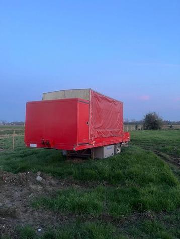 remorque rouge/orange avec bâche, Enlèvement, Utilisé