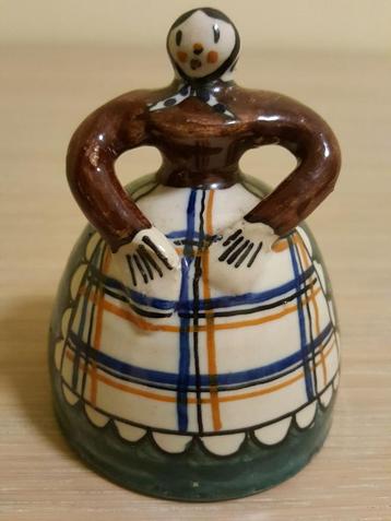 Bel: oude Spaanse tafelbel van keramiek (vintage) beschikbaar voor biedingen