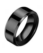 Zwarte Titanium Ring - 20 mm, Bijoux, Sacs & Beauté, Bagues, Enlèvement ou Envoi, Comme neuf, Autres matériaux, Homme