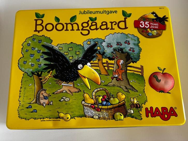 Haba gezelschapsspel Boomgaard luxe editie, Hobby en Vrije tijd, Gezelschapsspellen | Overige, Zo goed als nieuw, Ophalen of Verzenden