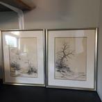 Schilderij landschap schets 2x, Ophalen of Verzenden, Schilderij