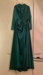 Robe en satin vert foncé, Comme neuf, Vert, Taille 38/40 (M), Robe de gala