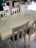 Tafel 1.80 op 1 m met 6 stoelen., Ophalen, Zo goed als nieuw, 6 tot 8 stoelen