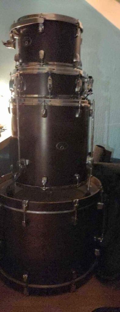 Tama Silverstar Custom Limited Satin Dark Brown - Drum Kit, Musique & Instruments, Batteries & Percussions, Utilisé, Tama, Enlèvement