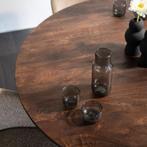 Eettafel rond 130cm mangohout, Huis en Inrichting, Tafels | Eettafels, Ophalen, Rond, Nieuw, Vijf personen of meer