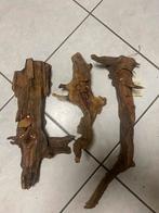 Set van 3 oude gezichtsnijwerken op wortel (hout), Ophalen of Verzenden, Zo goed als nieuw