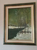 schilderij winterlandschap 40X50 cm, Antiek en Kunst, Ophalen