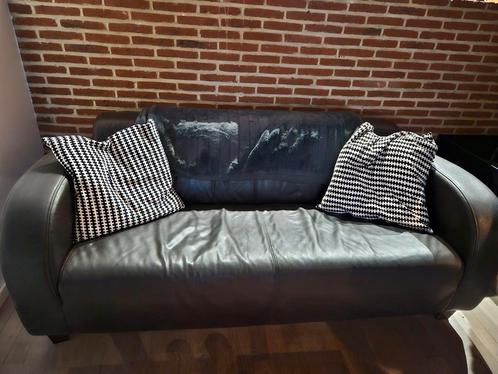 Salon composé de 2 canapés et un fauteuil, Huis en Inrichting, Zetels | Zetels, Gebruikt, Leer, Ophalen