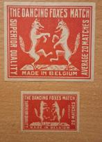 2 étiquettes « The Dancing Foxes Match », Enlèvement ou Envoi