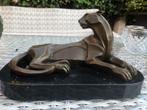 bronzen sculptuur panter poema abstract, Antiek en Kunst, Ophalen of Verzenden
