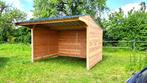 Schuilhok 3x4m in 4,8 cm dik Douglashout 'OP VOORRAAD', Weidegang, 2 of 3 paarden of pony's