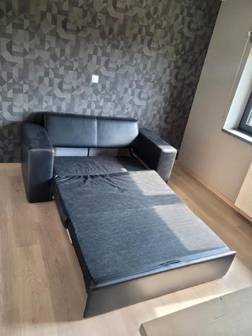 Zetel kunstleer bed, Enlèvement, Comme neuf