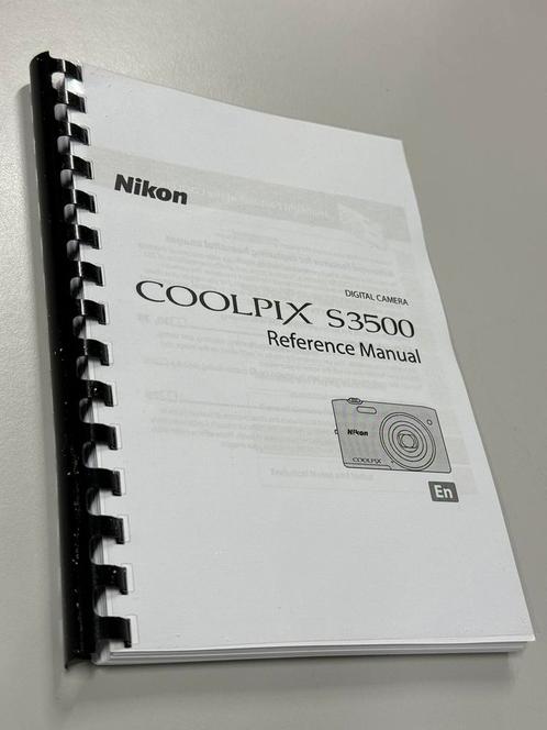 NIKON COOLPIX S3500 Camera uitgebreide handleiding - geprint, Audio, Tv en Foto, Overige Audio, Tv en Foto, Nieuw, Ophalen of Verzenden