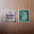 2 timbres Deutsches Reich, Enlèvement ou Envoi, Affranchi