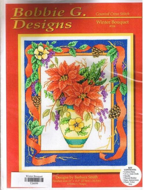 Borduurpakket Winter Bouquet, Hobby en Vrije tijd, Borduren en Borduurmachines, Nieuw, Borduurpakket, Verzenden