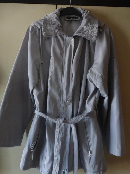 Jas, anorak, middenseizoen grijs met capuchon T:42, Kleding | Dames, Jassen | Zomer, Zo goed als nieuw, Maat 42/44 (L), Grijs