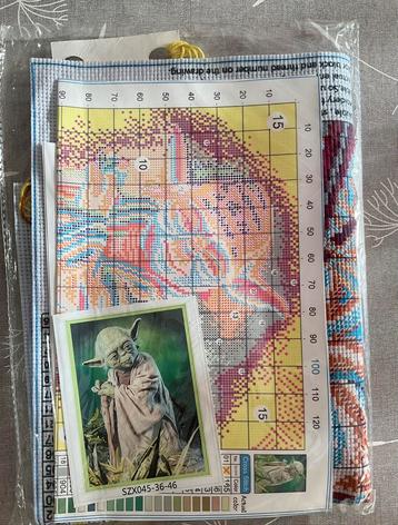 Yoda voorgedrukt borduurpakket beschikbaar voor biedingen