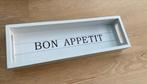 Plateau en bois blanc « Bon Appetit » — Nouveau !, Rectangulaire, Bois, Enlèvement ou Envoi, Neuf