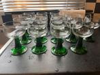 Vintage 18Luminarc groene wijnglazen, Ophalen, Zo goed als nieuw