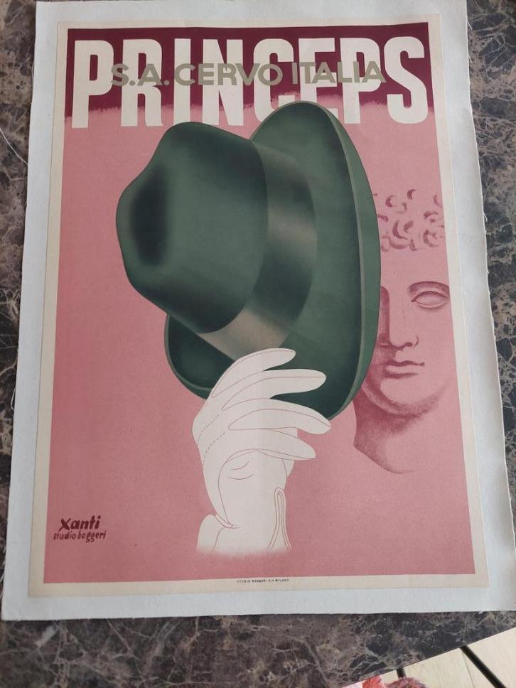 affiche PRINCEPS, studio Boggeri, Xanti, 1934, Antiek en Kunst, Kunst | Overige Kunst, Ophalen of Verzenden