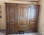 Massief eiken kleerkast en commode, Huis en Inrichting, Kasten | Kleerkasten, Ophalen, Gebruikt, Eikenhout, Met hangruimte
