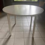 Ronde witte houten tafel IKEA, Huis en Inrichting, Tafels | Eettafels, Ophalen, Gebruikt, 100 tot 150 cm, Rond