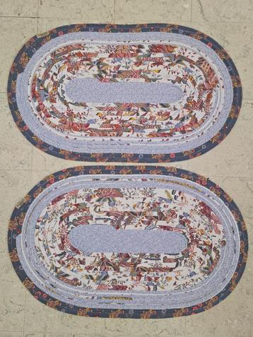 ovale vloerkleedset/handgemaakt/90x56cm beschikbaar voor biedingen