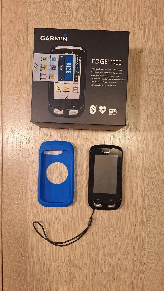 Garmin Edge 1000, incl. hartslagmeter en fietshouder, Fietsen en Brommers, Fietsaccessoires | Fietscomputers, Zo goed als nieuw