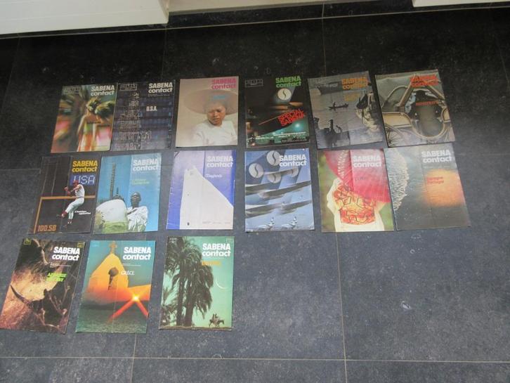SABENA CONTACT trimestrieel publiciteit 1975 1981 15 stuks, Verzamelen, Sabenasouvenirs, Ophalen