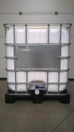 Cuve IBC 1000 litres blanche opaque occastion rénovée, Jardin & Terrasse, Barils de pluie, 150 litres ou plus, Comme neuf, Synthétique