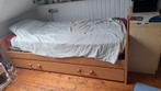 Houten bed met logeerbed in schuif, Comme neuf, Enlèvement, 200 cm