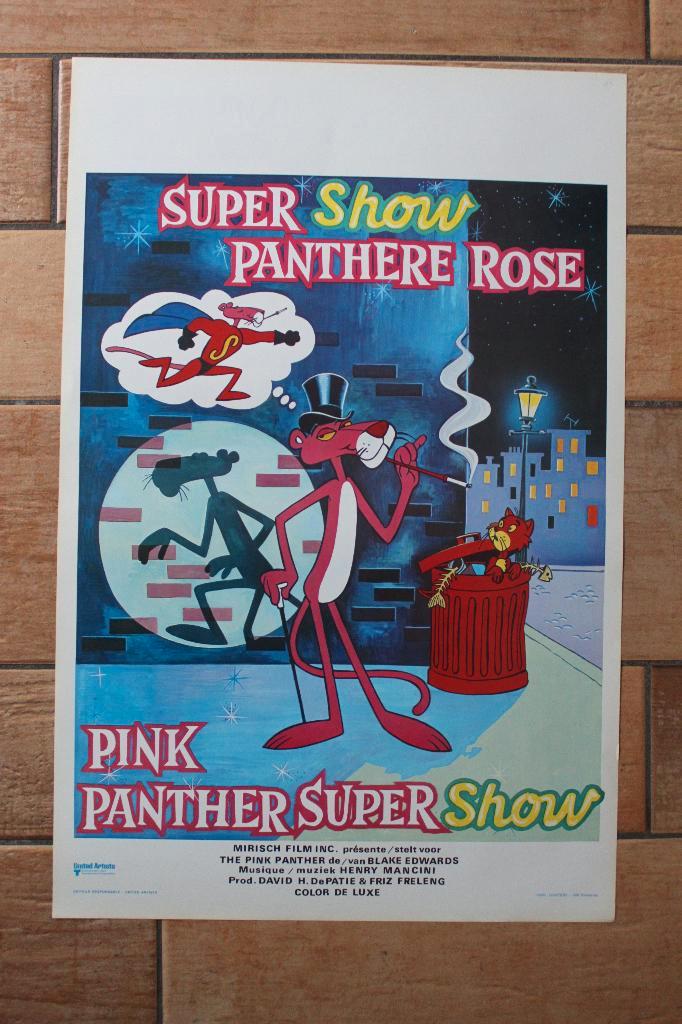 filmaffiche The Pink Panther Super Show filmposter, Verzamelen, Posters, Zo goed als nieuw, Film en Tv, A1 t/m A3, Rechthoekig Staand