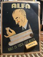 Sigaretten reclame antiek 1930 Alfa rolt ze toch zoo beter., Ophalen