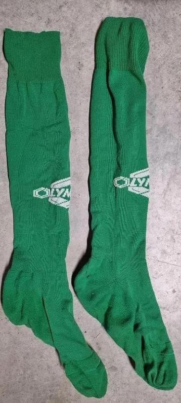 Gele en groene voetbalkousen Olympic maat 39- 41, Sport en Fitness, Voetbal, Ophalen of Verzenden, Gebruikt, Overige typen