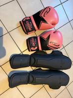 Bokshandschoenen en scheenbeschermers, Enlèvement, Comme neuf, Gants de boxe
