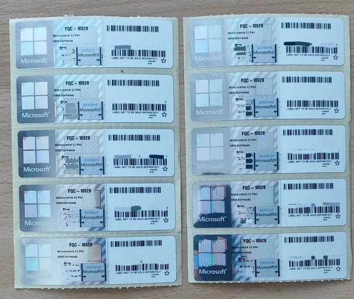 Windows 11 Pro Clé d’activation License Sticker, Informatique & Logiciels, Systèmes d'exploitation, Comme neuf, Enlèvement ou Envoi