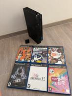 Playstation 2 met games en memory card, Verzenden, Zo goed als nieuw, Met games