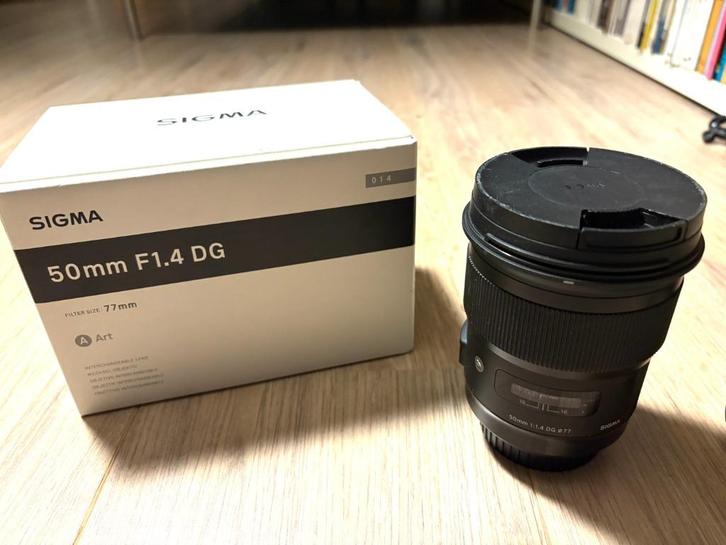 Sigma Art f1.4 DG 50mm voor Canon, Audio, Tv en Foto, Foto | Lenzen en Objectieven, Zo goed als nieuw, Standaardlens, Ophalen of Verzenden